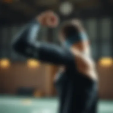 Comfort and Fit of Arm Sleeves Athlete wearing Under Armour arm sleeves while stretching, highlighting comfort and fit