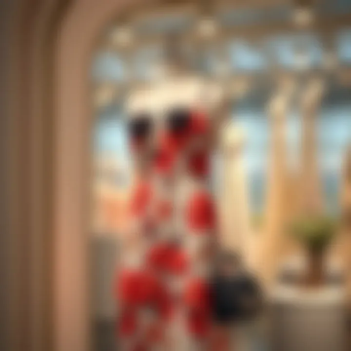 Stylish sun dress paired with accessories on a mannequin