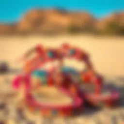 Intricate design of bohemian sandals showcasing vibrant colors and patterns