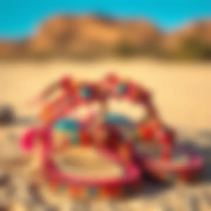 Intricate design of bohemian sandals showcasing vibrant colors and patterns