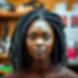 Artistic representation of braided wig craftsmanship