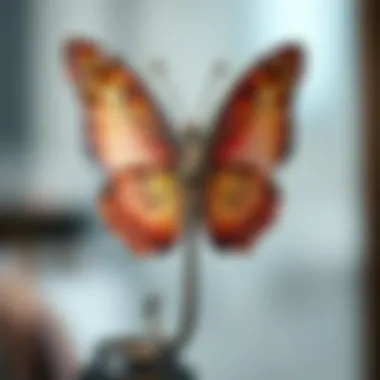 Intricate Craftsmanship of Butterfly Shower Hooks Close-up of butterfly shower hook detailing and craftsmanship