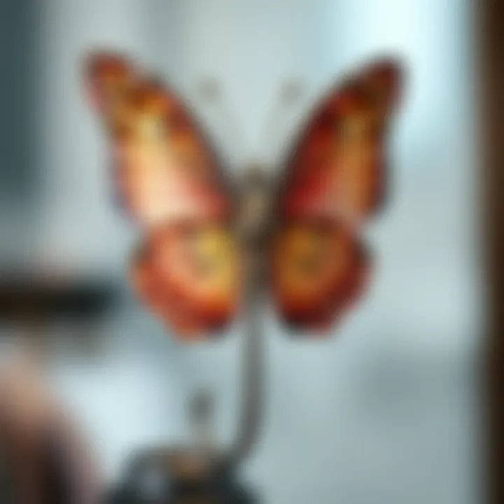 Intricate Craftsmanship of Butterfly Shower Hooks Close-up of butterfly shower hook detailing and craftsmanship