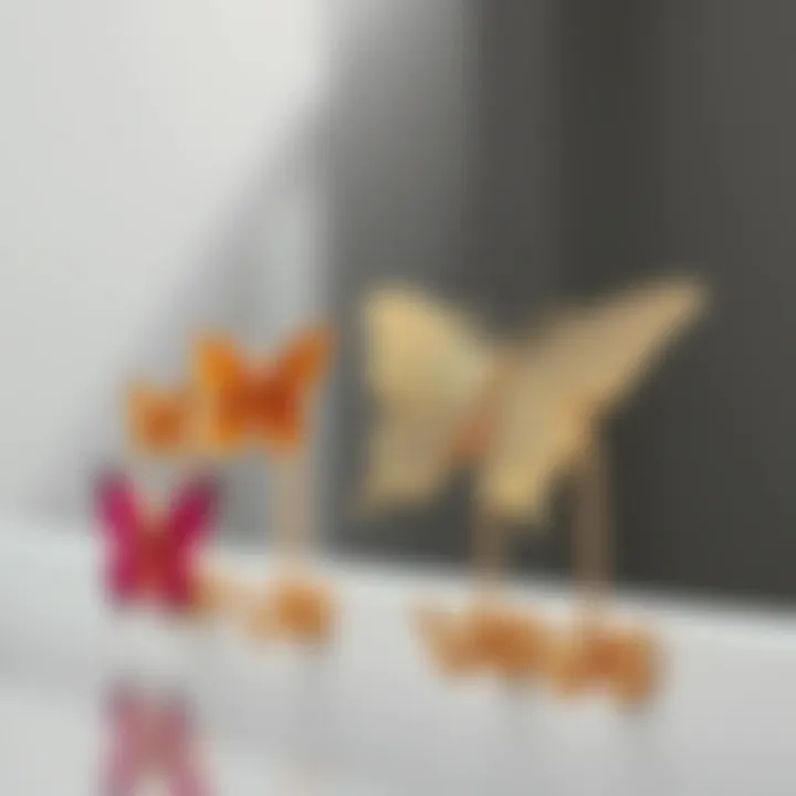 Materials of Butterfly Shower Hooks Various materials used in butterfly shower hooks, showcasing versatility