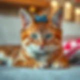 Soft fabric hair ties designed for cats