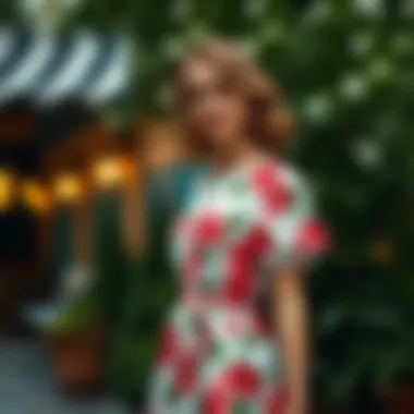 Chic floral print dress for bridal shower