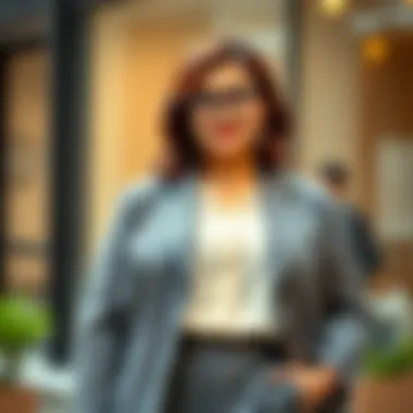 Comfortable yet elegant plus size outfit suitable for meetings