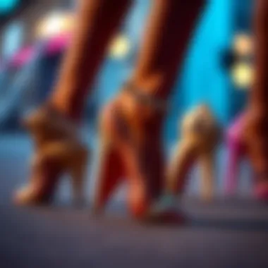 Evolution of Cone Heels Historical evolution of cone heels illustrated through various designs