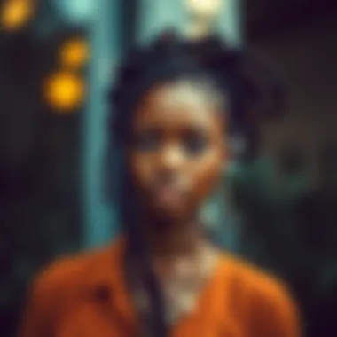 Woman confidently wearing stylish braided wig