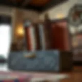 Elegant cowboy boot storage box with intricate design