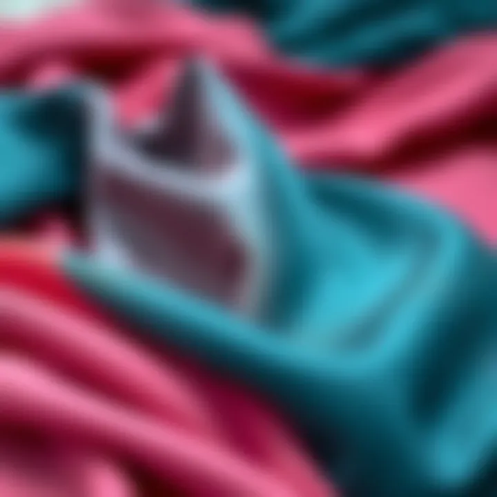 A variety of fabric swatches suitable for cut out mermaid dresses