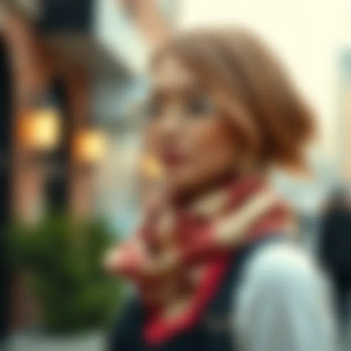 Complementary Stylish Scarf A stylish scarf that complements the Daphne look