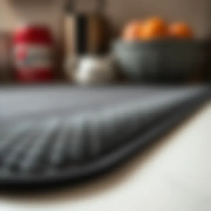 Ergonomic Texture for Enhanced Comfort Close-up of the ergonomic texture of the kitchen mat