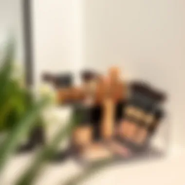 Aesthetic appeal of a chic makeup organizer in a minimalist setting