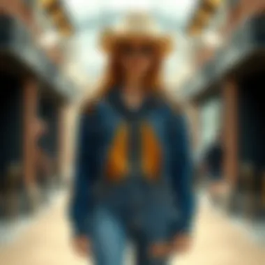 Stylish embroidered western jeans in a modern outfit