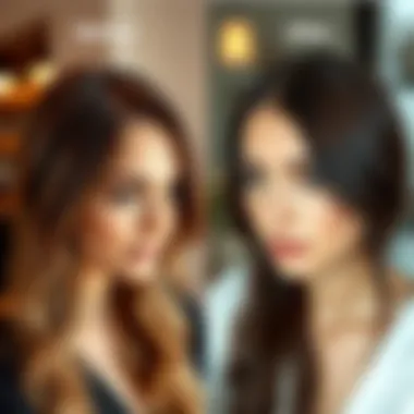 Before and after results of styling with adjustable temperature settings