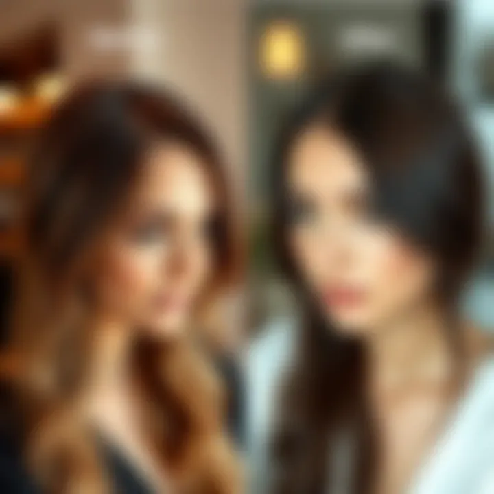 Before and after results of styling with adjustable temperature settings