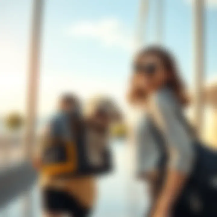 Convenient Travel with Clear Pet Backpack A happy pet owner using a clear pet carrier backpack while traveling, showcasing convenience.