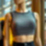 Stylish Bandage Crop Top A stylish bandage crop top showcased on a mannequin
