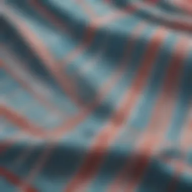 Close-up of fabric textures used in Bermuda shorts for swimwear