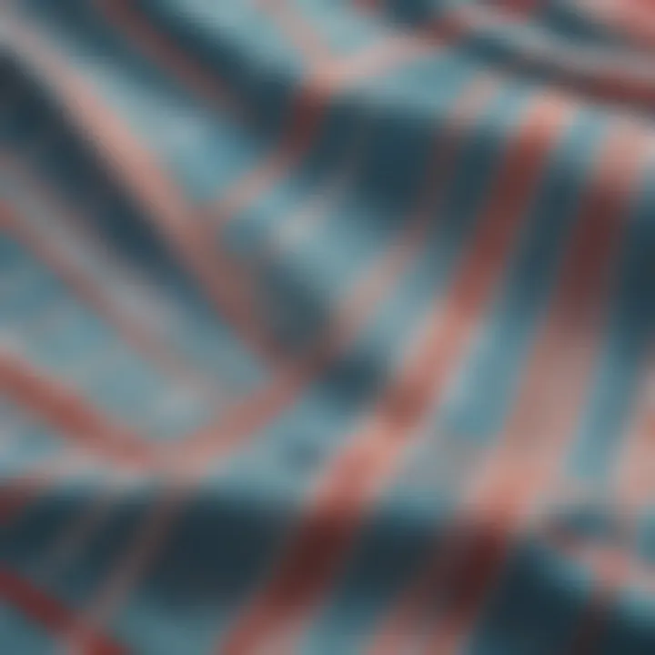 Close-up of fabric textures used in Bermuda shorts for swimwear