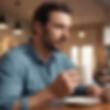 A heartfelt moment of a father enjoying coffee from his favorite mug