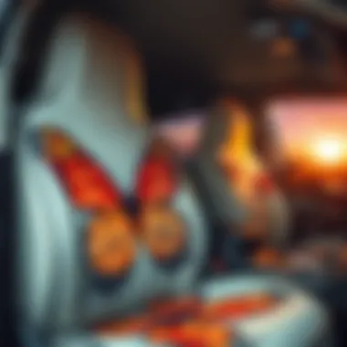 Easy Installation of Butterfly Car Seat Covers Installation of butterfly car seat covers demonstrating ease of use