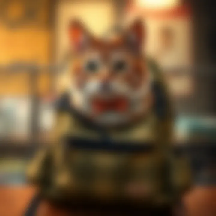 A versatile cat backpack capsule showcasing eco-friendly materials