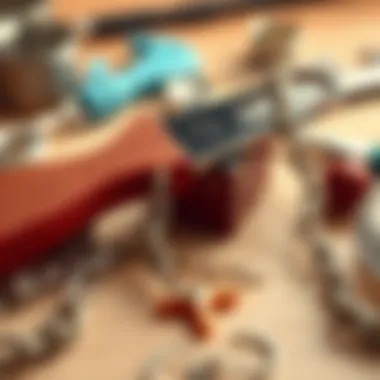 Crafting tools for incorporating chains into earrings