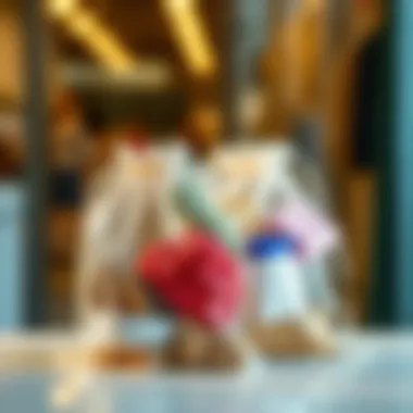 Stylish clear organza bags filled with diverse items