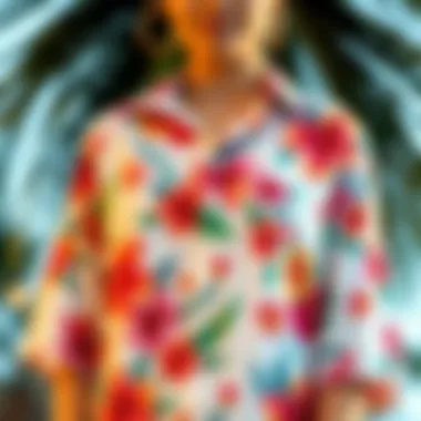 Vibrant Floral Plus Size Summer Shirt A vibrant plus size summer shirt featuring floral patterns