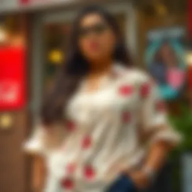 Stylish Plus Size Summer Shirt with Accessories A stylish plus size shirt paired with trendy accessories