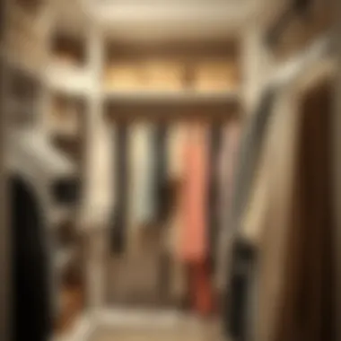 An organized closet featuring an array of garments elegantly hung on flocked non-slip hangers.