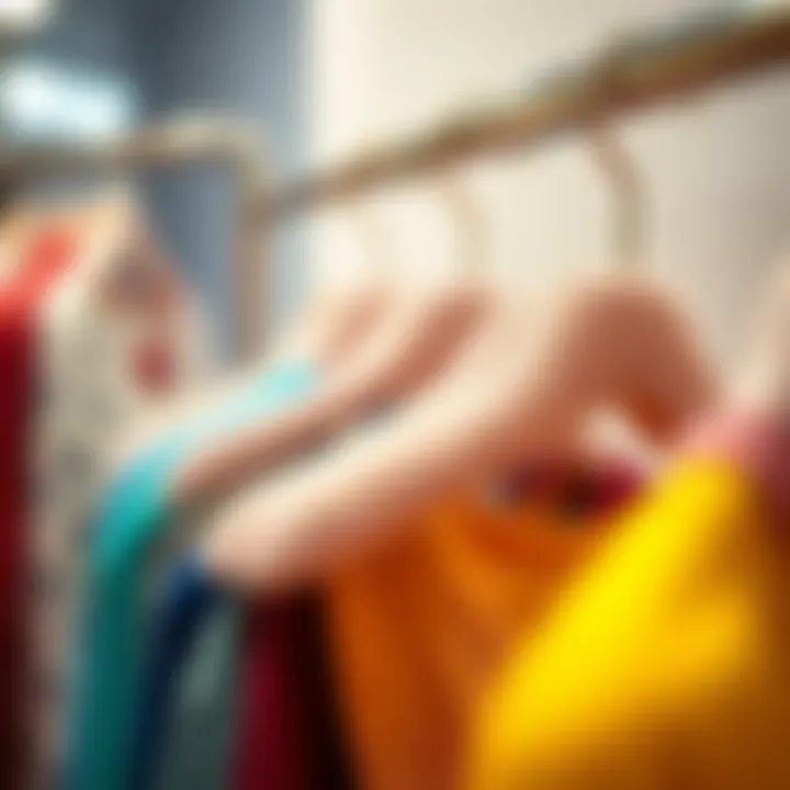 A vibrant wardrobe transformation using flocked non-slip hangers for aesthetic enhancement.