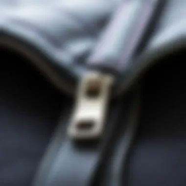 Close-up of high-quality materials used in zipper wallet lanyards