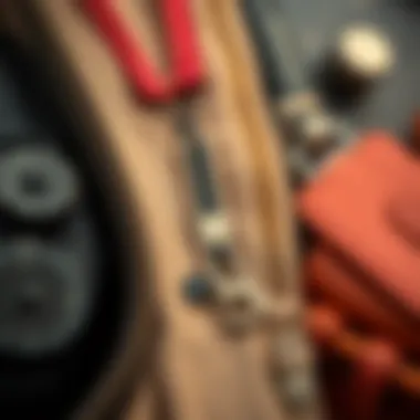 Zipper wallet lanyard styled with various accessories