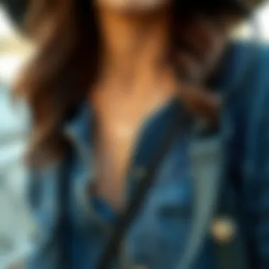 Trendy zipper wallet lanyard in a modern outfit context