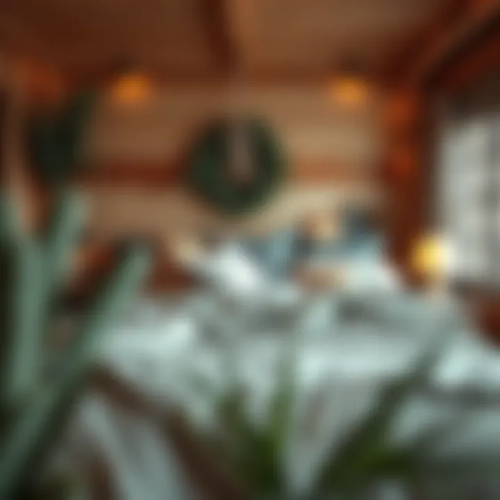 Cozy Bedroom with Rustic Decor Cozy bedroom featuring grey rustic decor and comforter