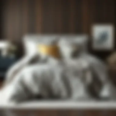 Elegant Grey Rustic Comforter Set Elegant grey rustic comforter set on a stylish bed