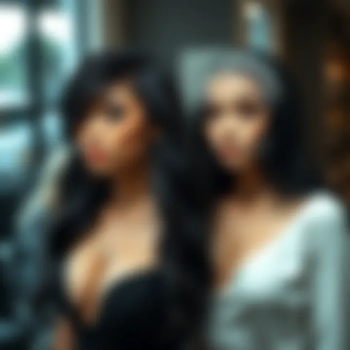 Side-by-side comparison of lace-free wigs and lace front wigs highlighting key differences.