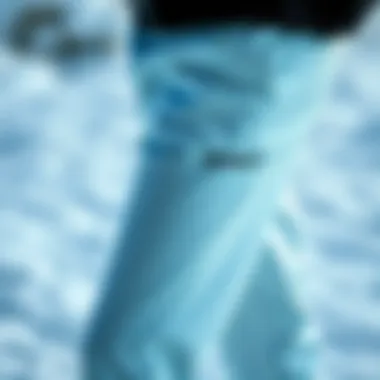 Close-up of ice silk pants highlighting their breathable properties