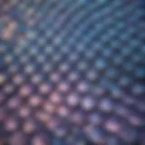 Close-up of iridescent fabric mimicking mermaid scales