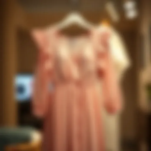 Elegant personalized nightgown on display