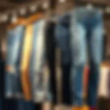 Stylish Display of Jeggings Stylish plus size pull on denim jeggings on display