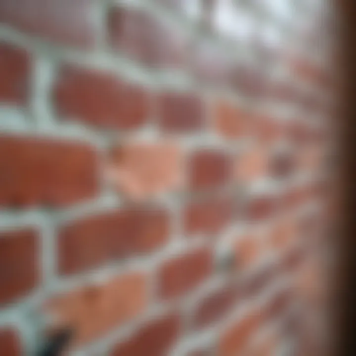 Textural Beauty of Red Brick Peel and Stick Close-up of red brick peel and stick texture