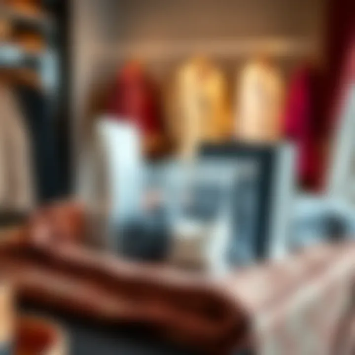 Elegant Textile Presentation Elegant display of self-seal glassine bags showcasing various textiles