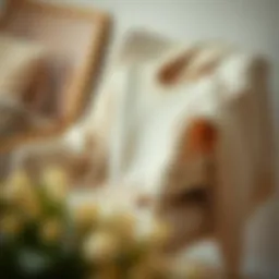 Cozy knit sweater draped elegantly on a chair