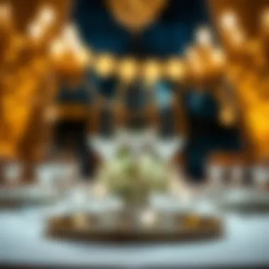 Elegant Glasses on Celebration Table Elegant 50th birthday glasses on a celebratory table