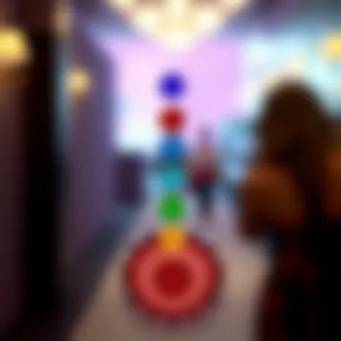 Illustration of the seven chakras with corresponding colors