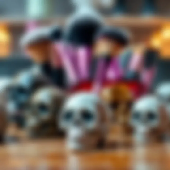 Diverse Collection of Skull Brush Holders A collection of diverse skull makeup brush holders in various materials